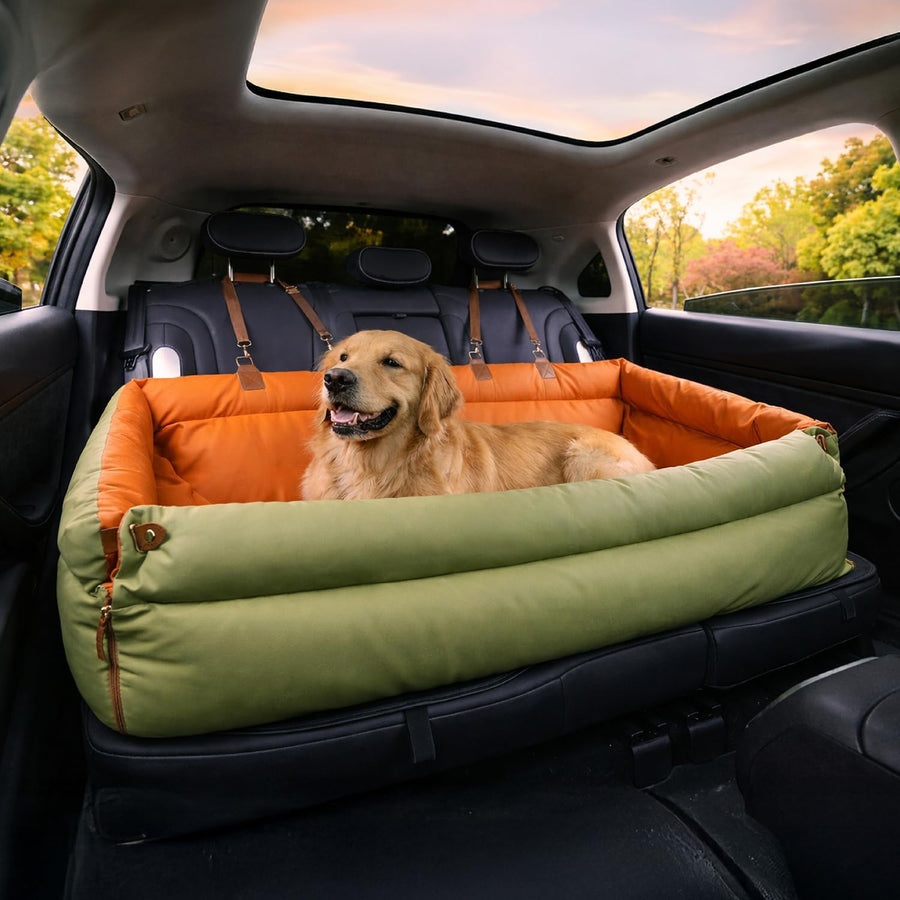 FUNNYFUZZY Dog Car Seat for Large Medium Dogs, Safety Booster Seats