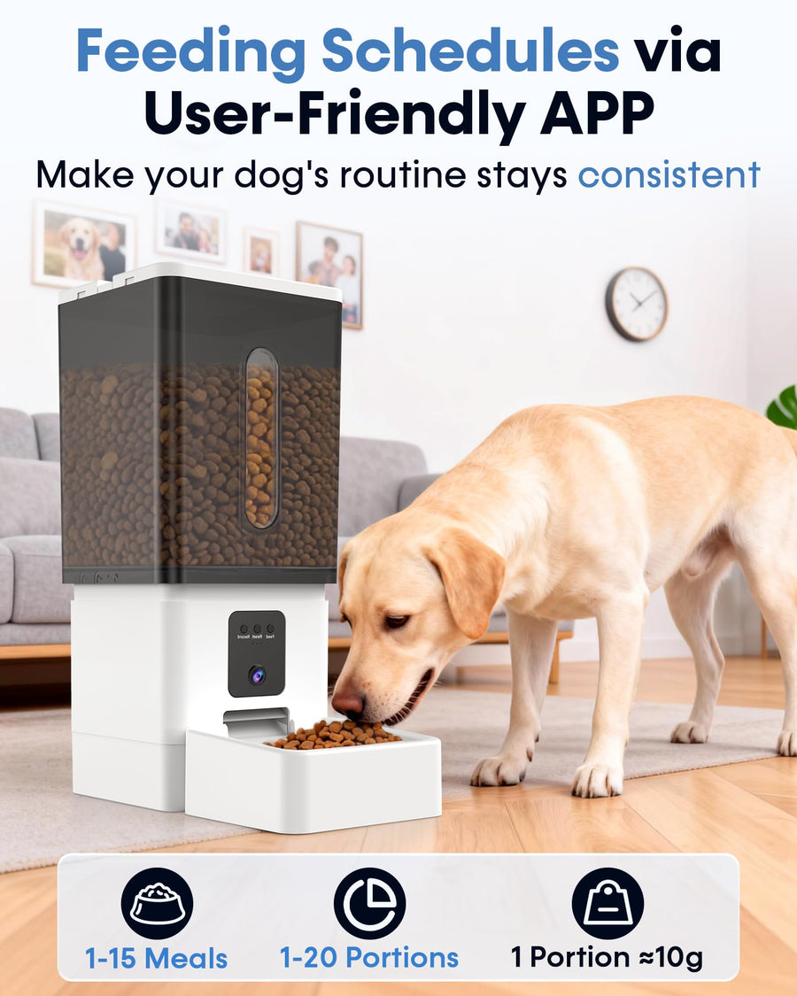 12L Automatic Dog Feeder with 1080P HD Camera