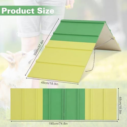 94.5-Inch Adjustable Dog Agility Seesaw with 4 Heights