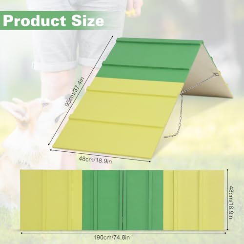 94.5-Inch Adjustable Dog Agility Seesaw with 4 Heights