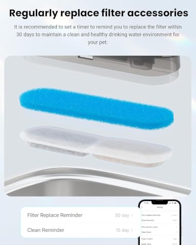 10L Cordless Smart Dog Water Fountain with App Monitoring