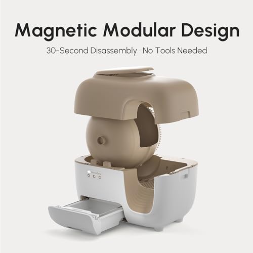 Self-Cleaning Automatic Cat Litter Box with Odor Control
