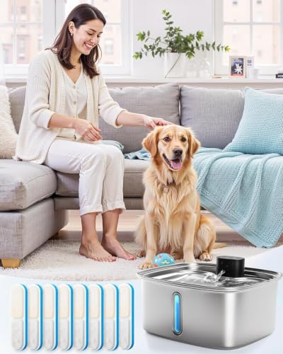 10L Cordless Smart Dog Water Fountain with App Monitoring
