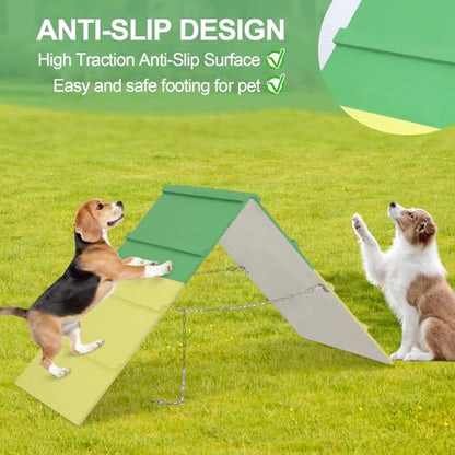 94.5-Inch Adjustable Dog Agility Seesaw with 4 Heights