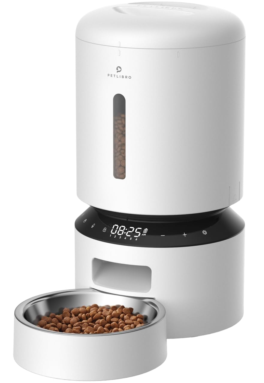 5L Automatic Cat Feeder with Dual Stainless Steel Bowls