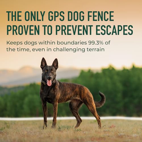 SpotOn Nova GPS Dog Fence Collar, App-Controlled Wireless Fence