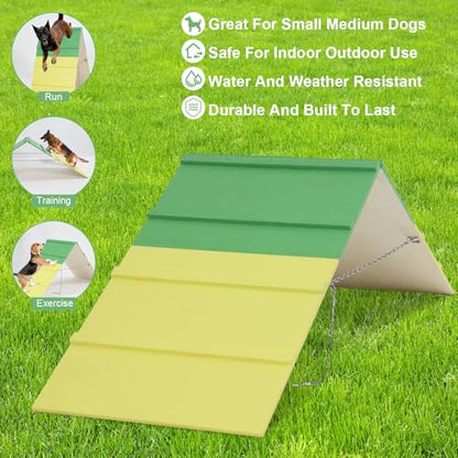 94.5-Inch Adjustable Dog Agility Seesaw with 4 Heights