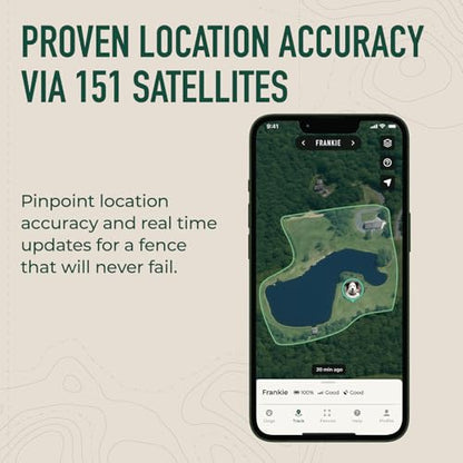 SpotOn Nova GPS Dog Fence Collar, App-Controlled Wireless Fence