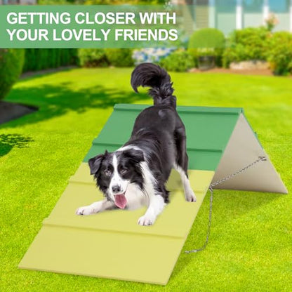 94.5-Inch Adjustable Dog Agility Seesaw with 4 Heights
