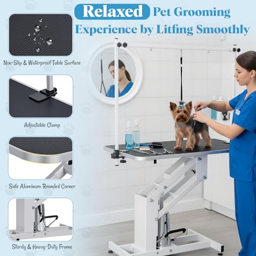 43.3-Inch Professional Hydraulic Pet Grooming Table