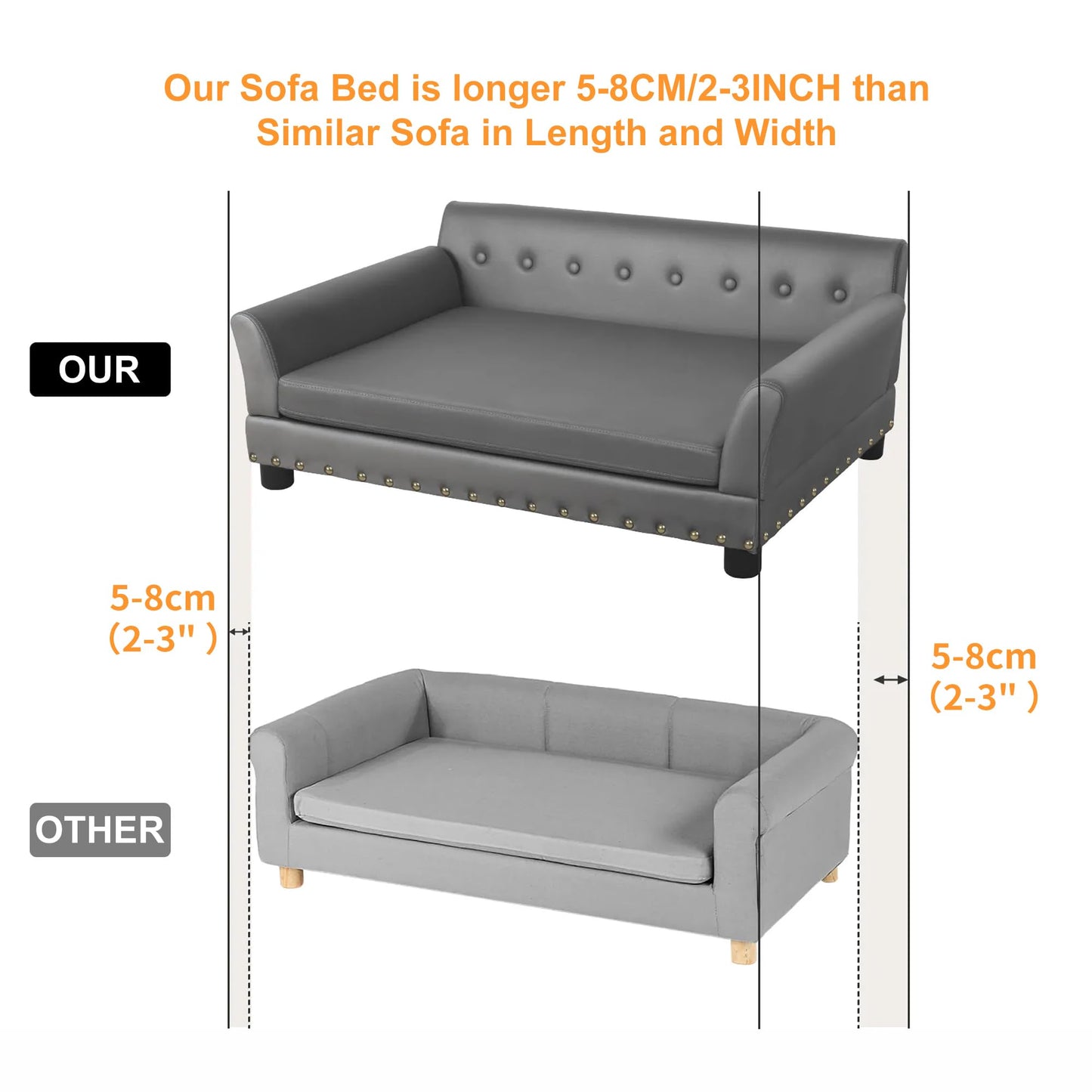 BingoPaw Extra Large Dog Sofa Couch XL (47.24x 29.13inch)