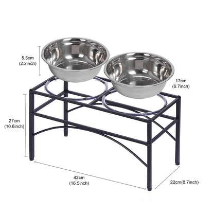 Elevated Dog Bowls with Raised Food & Water Stand