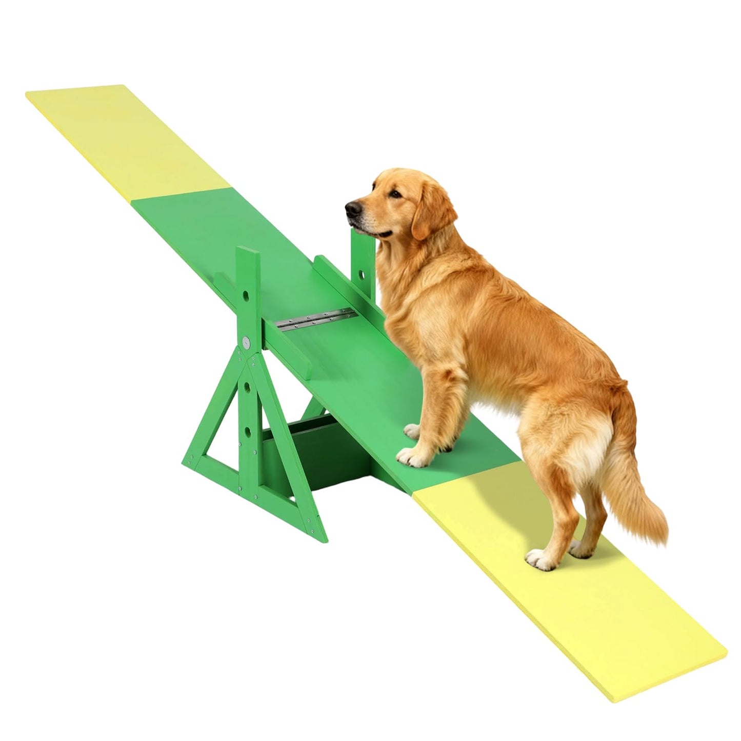 94.5-Inch Adjustable Dog Agility Seesaw with 4 Heights