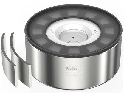 No-Spill Stainless Steel Dog Water Bowl with Floating Disk