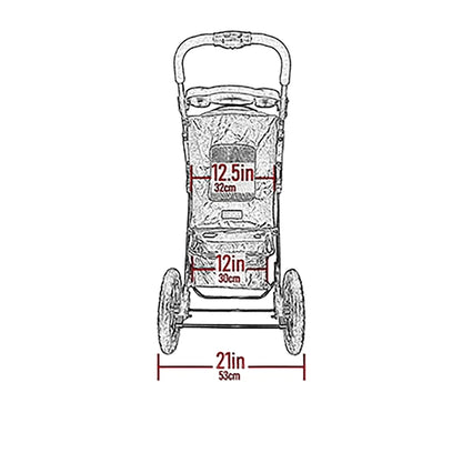 Pet Gear No-Zip AT3 Pet Stroller for Cats/Dogs
