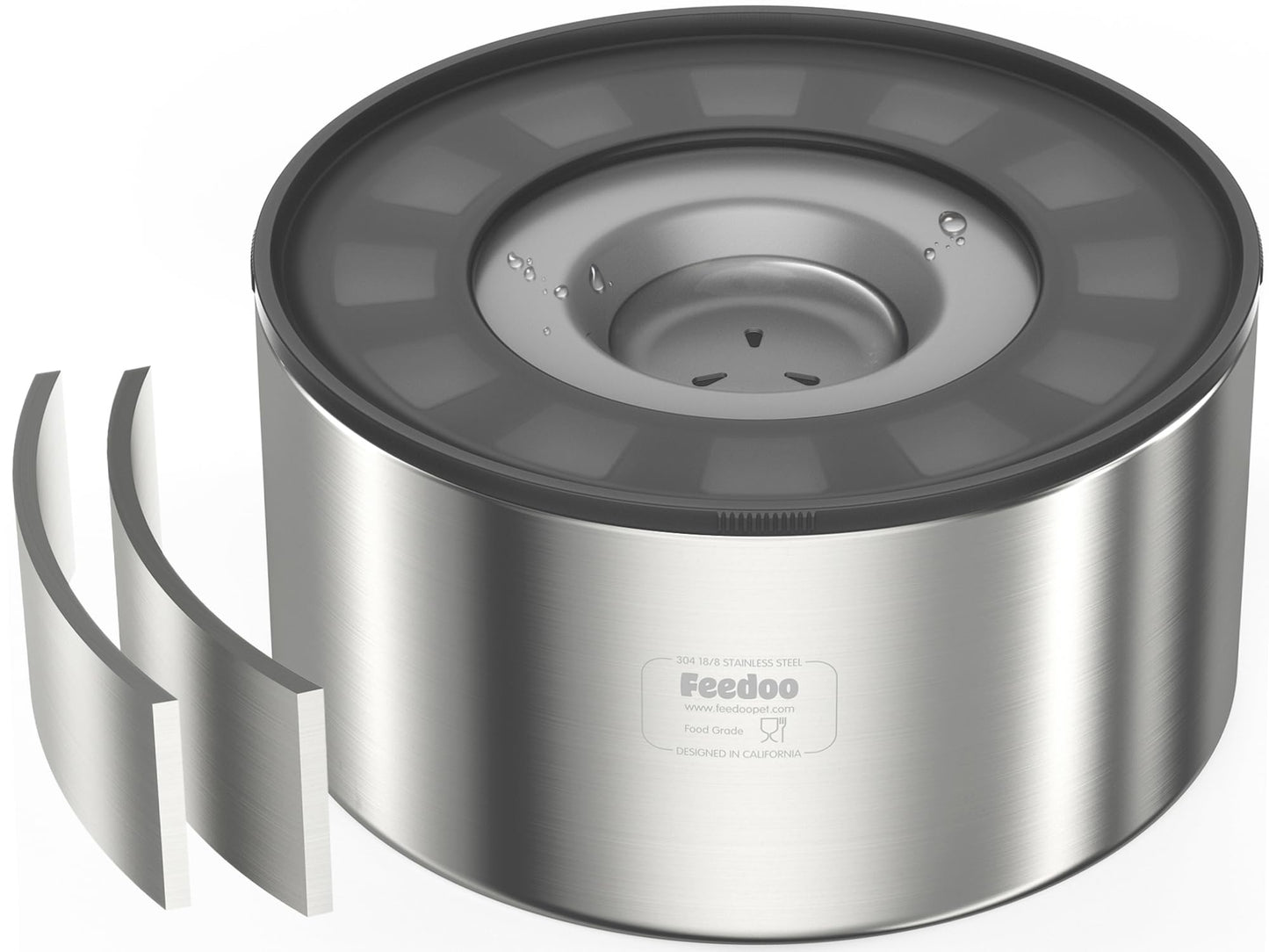 No-Spill Stainless Steel Dog Water Bowl with Floating Disk