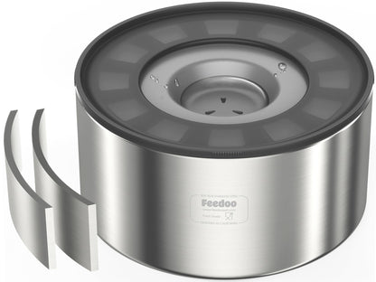 No-Spill Stainless Steel Dog Water Bowl with Floating Disk