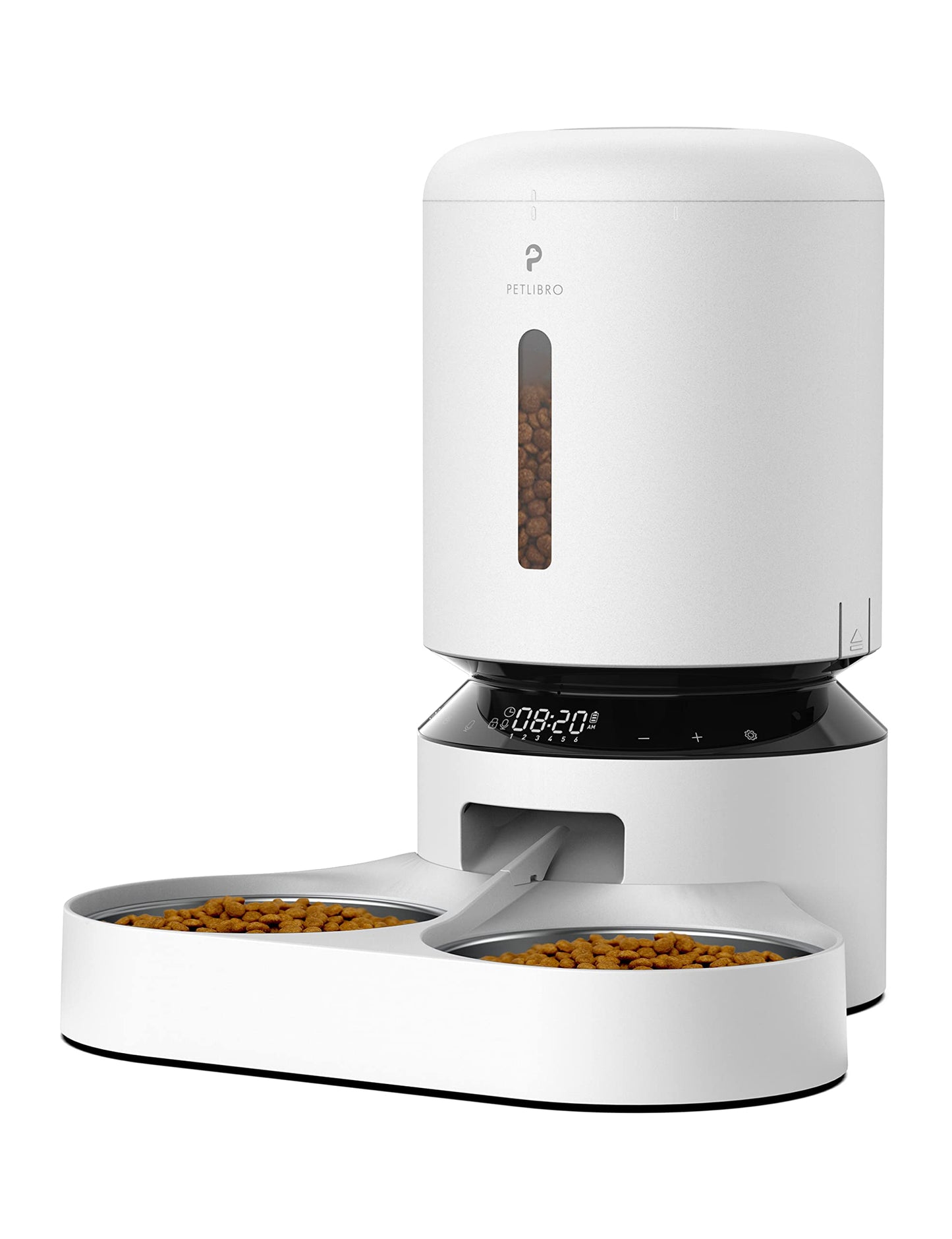 5L Automatic Cat Feeder with Dual Stainless Steel Bowls