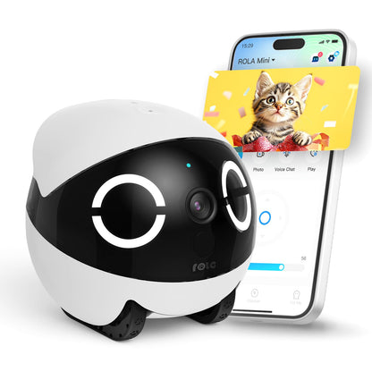 Enabot EBO ROLA Mini Pet Camera Robot: 2K FamilyBot Mobile Home Companion