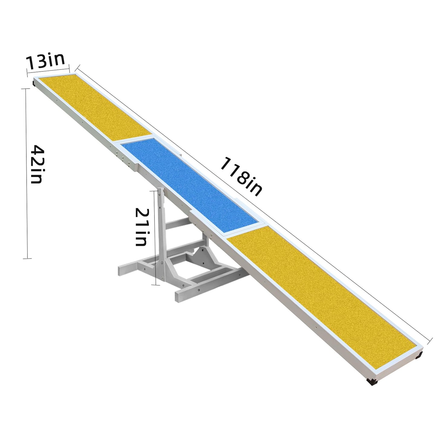 118-Inch Adjustable Dog Agility Seesaw for Backyard Training