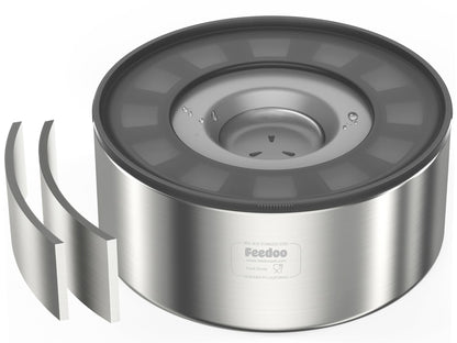 No-Spill Stainless Steel Dog Water Bowl with Floating Disk