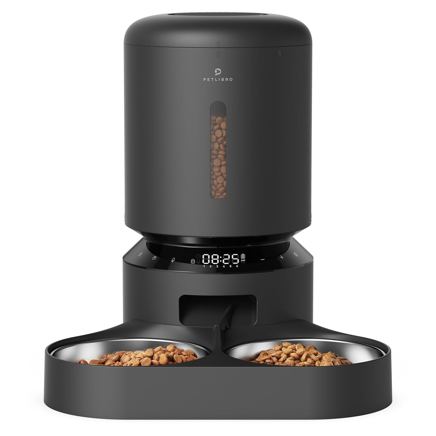5L Automatic Cat Feeder with Dual Stainless Steel Bowls