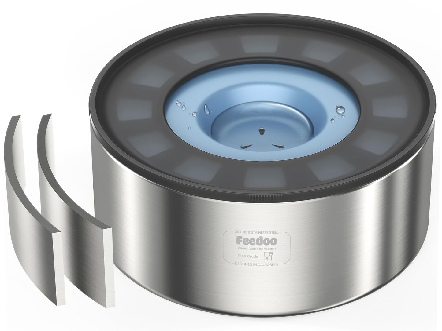 No-Spill Stainless Steel Dog Water Bowl with Floating Disk