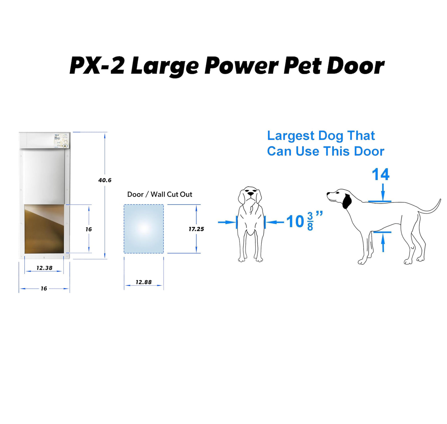 Automatic Electronic Pet Door for Large Dogs with Secure Access
