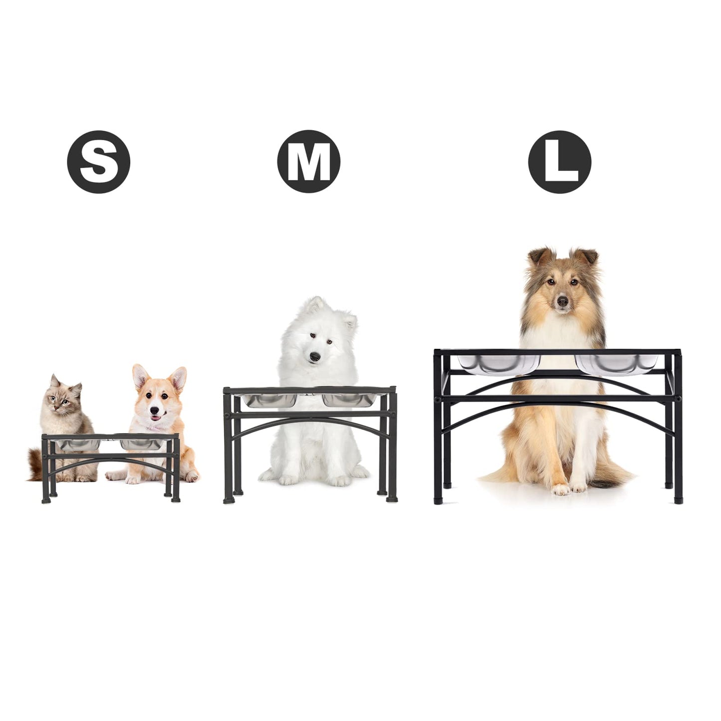 Elevated Dog Bowls with Raised Food & Water Stand