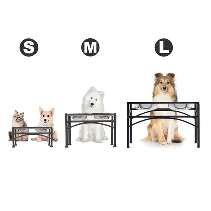 Elevated Dog Bowls with Raised Food & Water Stand