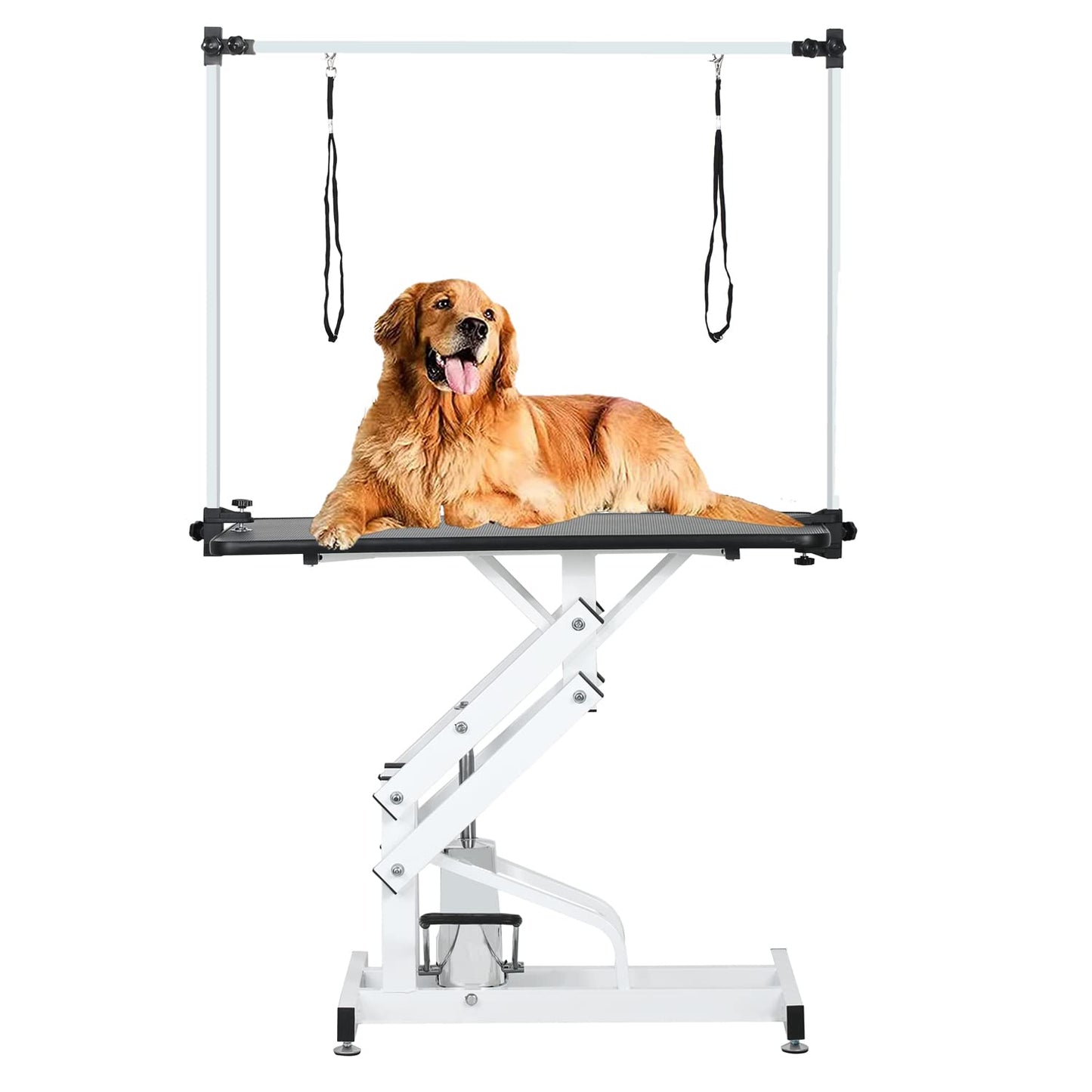 Foldable Professional Pet Grooming Table with Adjustable Arms