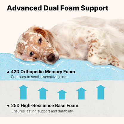 Veehoo Orthopedic Memory Foam Dog Bed for Senior Dogs, 7" Thick XL Dog Bed