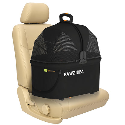 Collapsible Soft-Sided Dog Travel Crate with Metal Frame