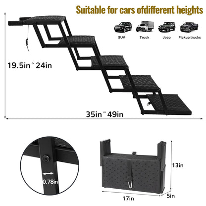 Portable Non-Slip Dog Ramp for Cars and SUVs up to 200 lbs
