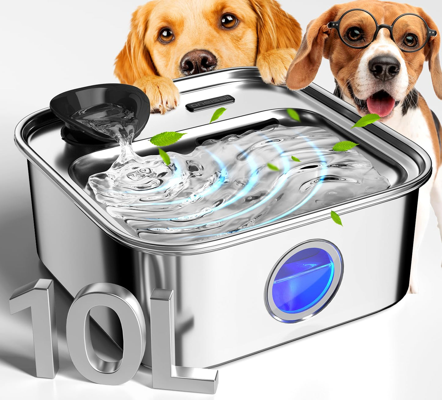 10L Large Dog Water Fountain with Multi-Stage Filtration