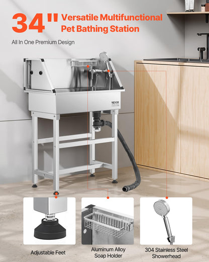 VEVOR Stainless Steel Dog Washing Station
