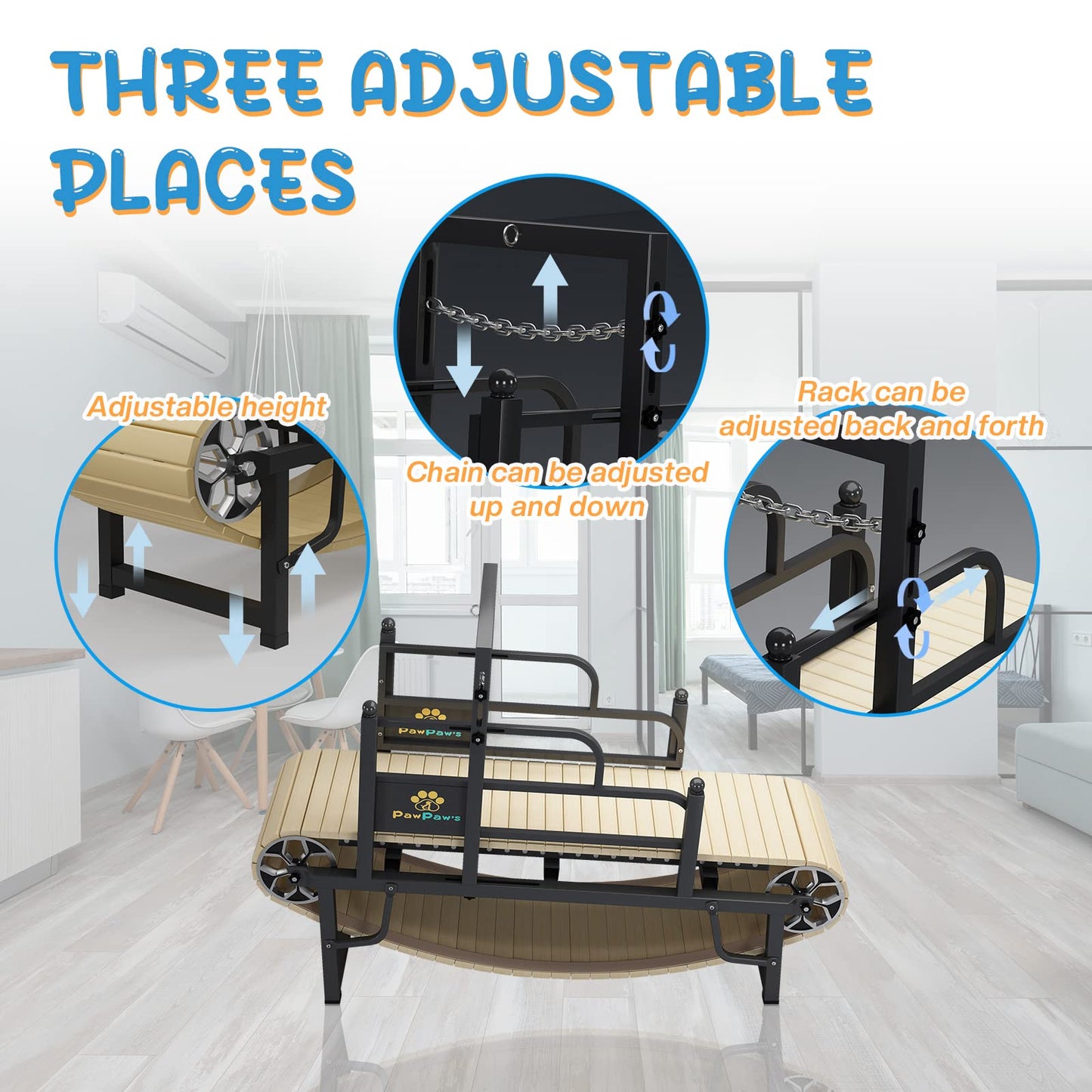 Non-Motorized Dog Slatmill with Brake up to 330 lbs