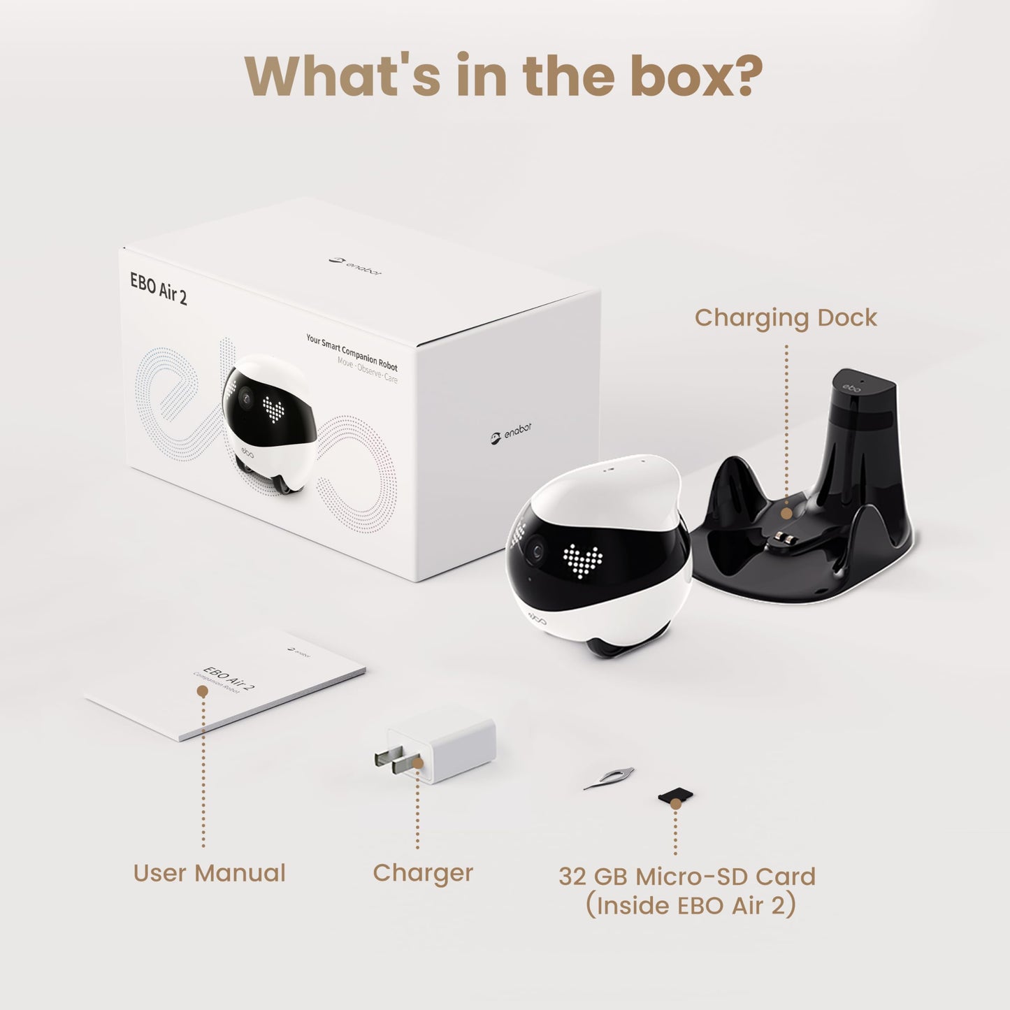 2K Mobile Pet Camera Robot with Night Vision & Two-Way Talk