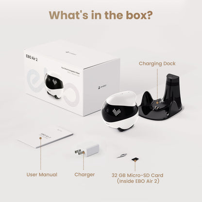 2K Mobile Pet Camera Robot with Night Vision & Two-Way Talk