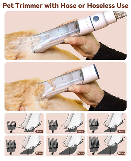 oneisall Dog Grooming Vacuum Kits with Clipper