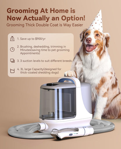 oneisall Dog Grooming Vacuum Kits with Clipper