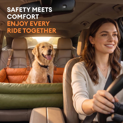 FUNNYFUZZY Dog Car Seat for Large Medium Dogs, Safety Booster Seats