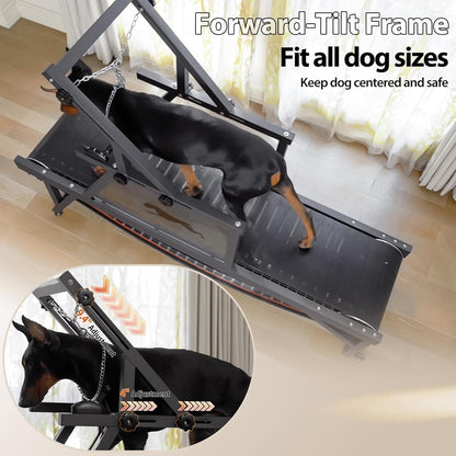 Non-Motorized Dog Slat Treadmill with Brake up to 300 lbs