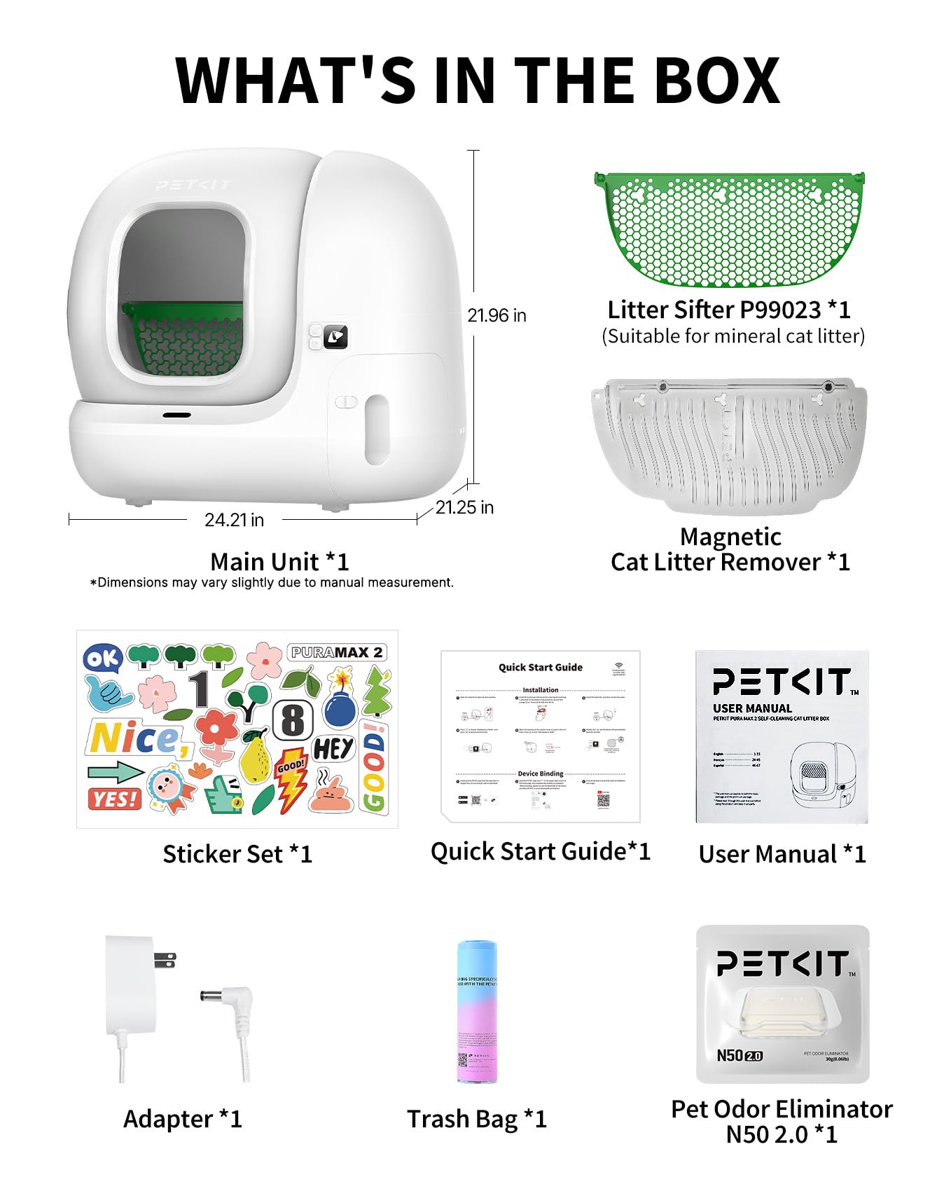 Automatic Self-Cleaning Cat Litter Box with App & Sensors