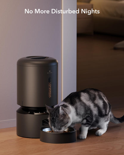 5L Automatic Cat Feeder with Dual Stainless Steel Bowls