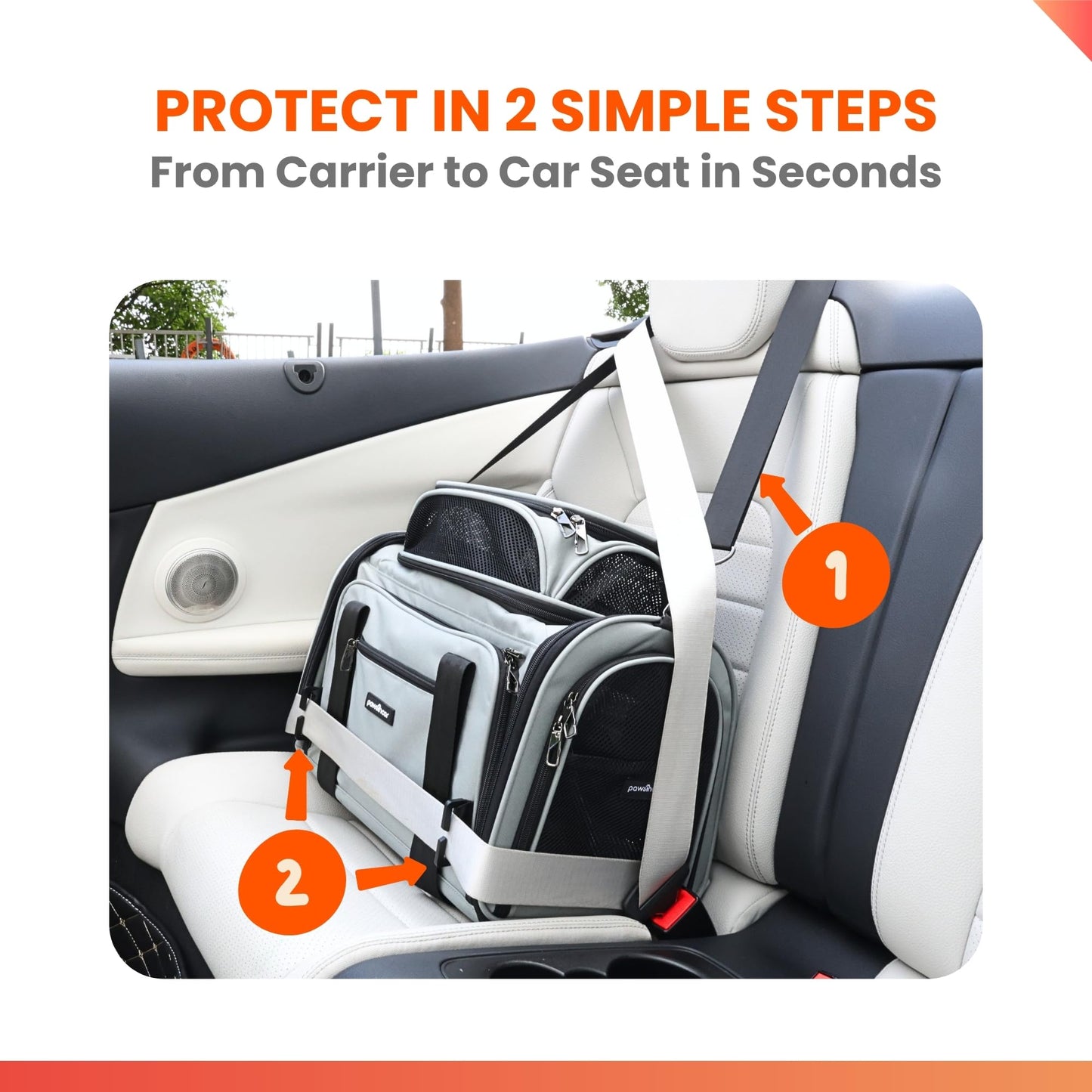 Crash-Tested Expandable Pet Carrier and Car Seat for Safe Travel