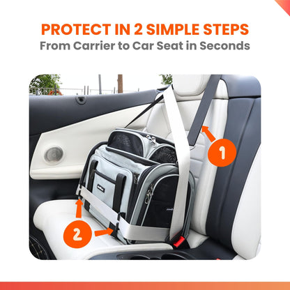 Crash-Tested Expandable Pet Carrier and Car Seat for Safe Travel