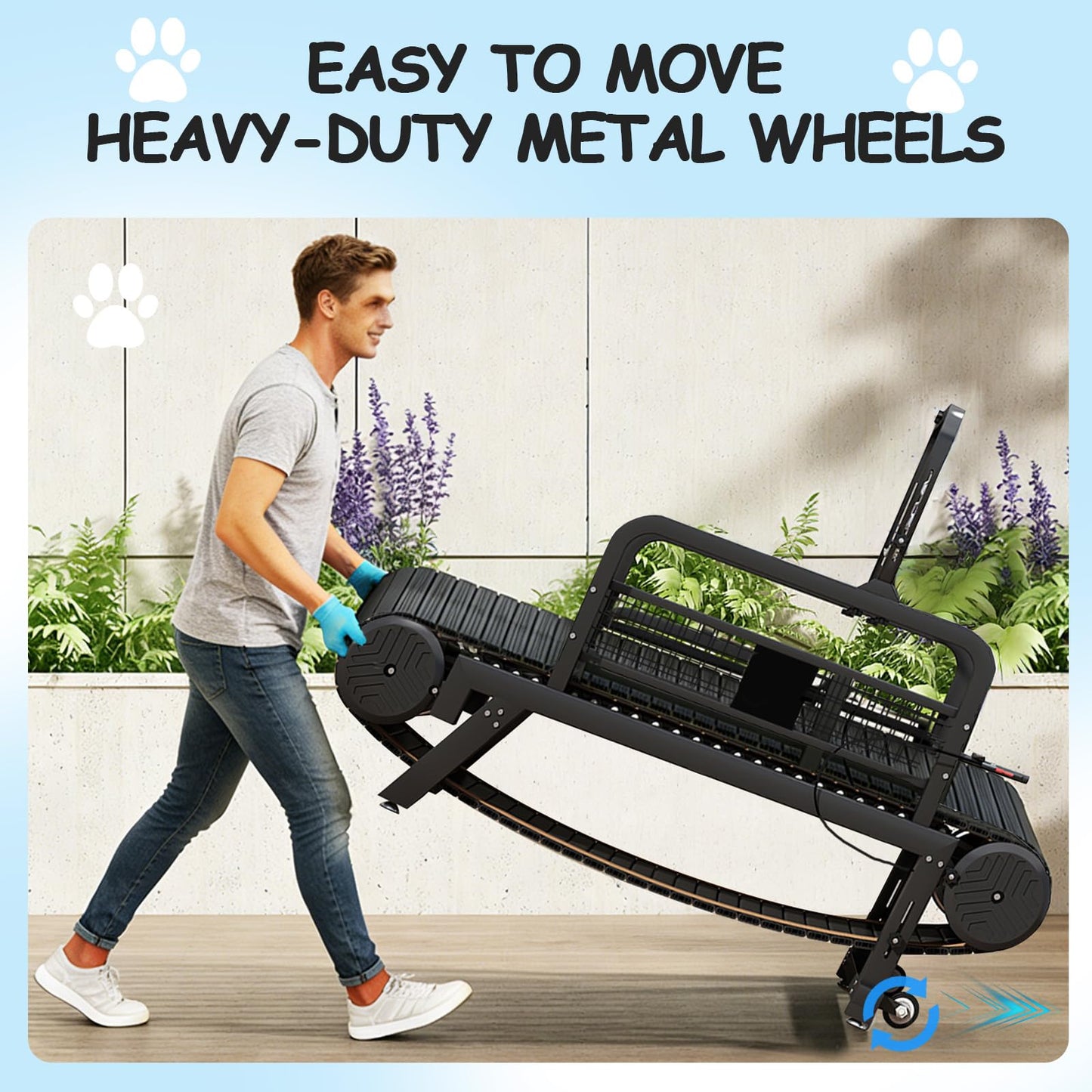 Adjustable Dog Treadmill with Brake, Speedometer & Incline