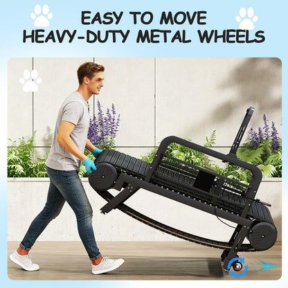 Adjustable Dog Treadmill with Brake, Speedometer & Incline