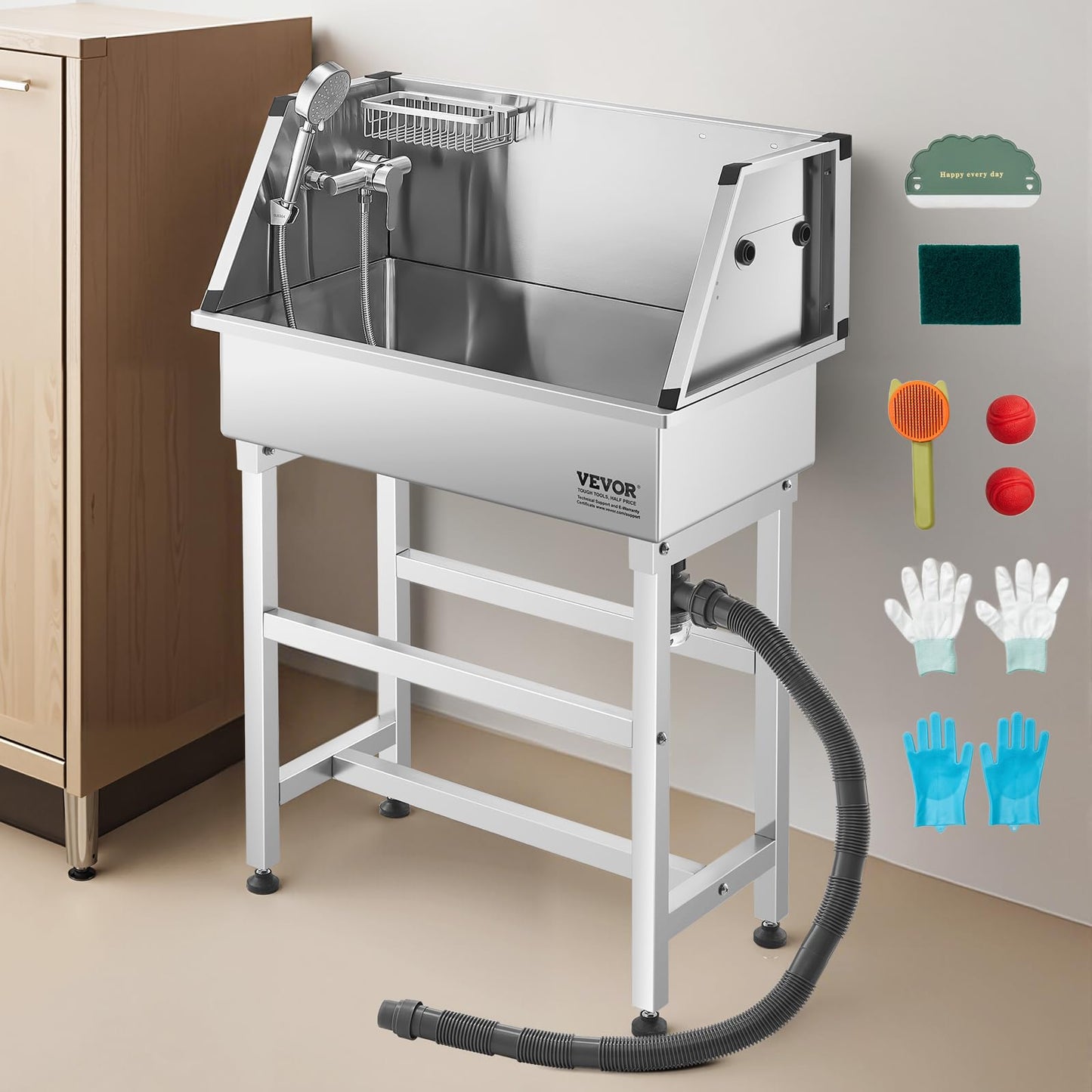 VEVOR Stainless Steel Dog Washing Station